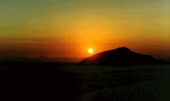 Der Sonnenuntergang am Kap Sunion